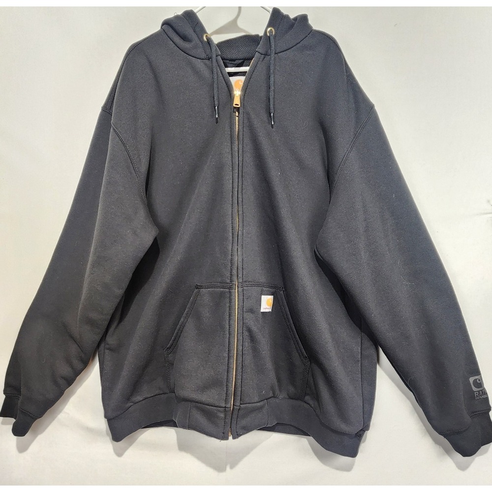 Carhartt Men's Everyday Casual Hooded‎ Jacket Black Size XL Tall
